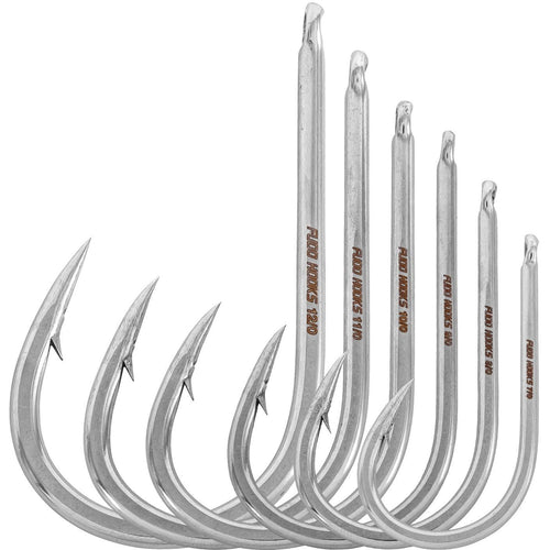FUDO Standard Gauge Curved Pa'a Needle Eye Hooks 10/0